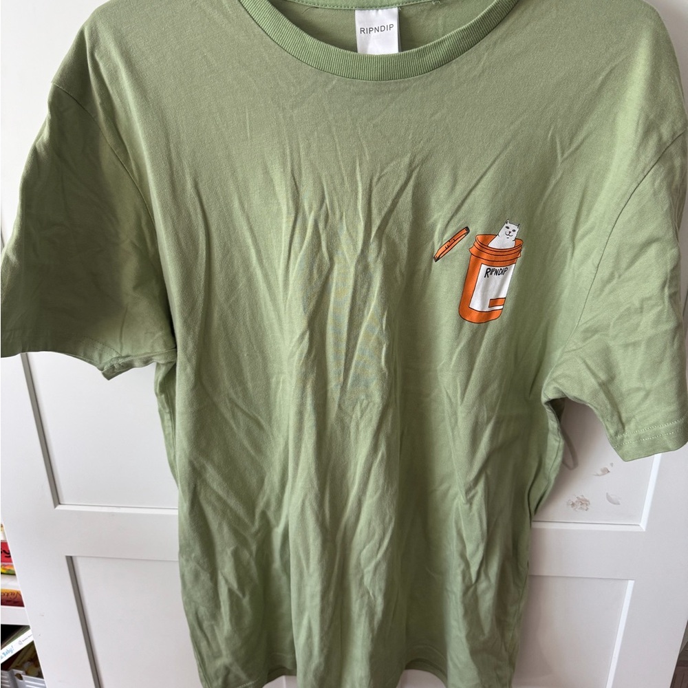 RIPNDIP Olive Green Short-Sleeve Graphic Tee